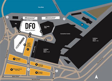 dfo south wharf centre map.